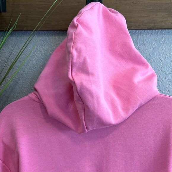 #303 Hypo fitness, Barbie pink, long sleeve cropped hoodie, size XL juniors - Picture 8 of 10